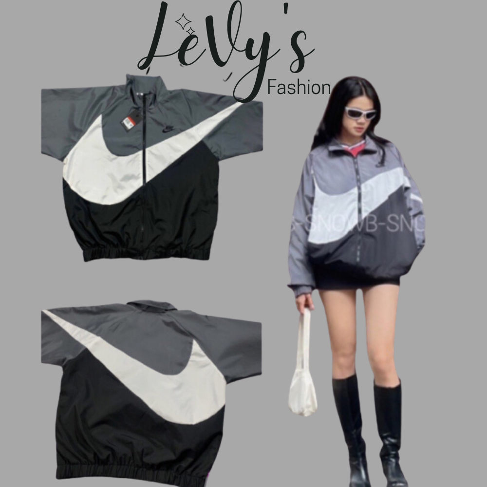 Áo Khoác gió NIKE logo thêu dù 2 lớp cao cấp hàng đầy đủ tem mác LeVy's Fashion