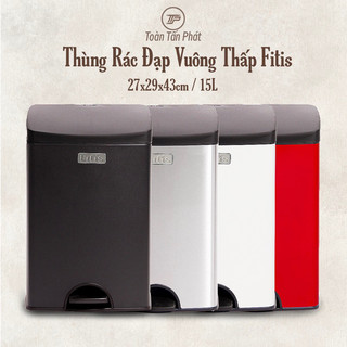 Thùng Rác Fitis Premium Đạp Vuông Thấp