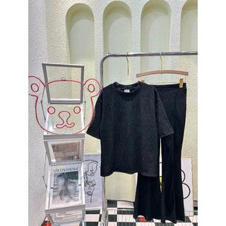 SET THUN DẬP LY TRƠN QUẦN LOE FREE SIZE