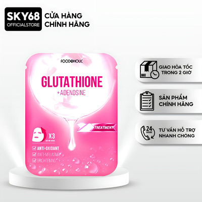 Mặt nạ dưỡng trắng, đều màu da Foodaholic GLUTATHIONE & ADENOSINE Ample Mask 23ml