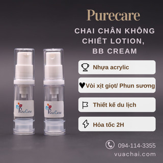 [MỚI] Chai chân không cao cấp 5ml 10ml 15ml chiết nước hoa toner tinh dầu gel kem dưỡng serum mỹ phẩm