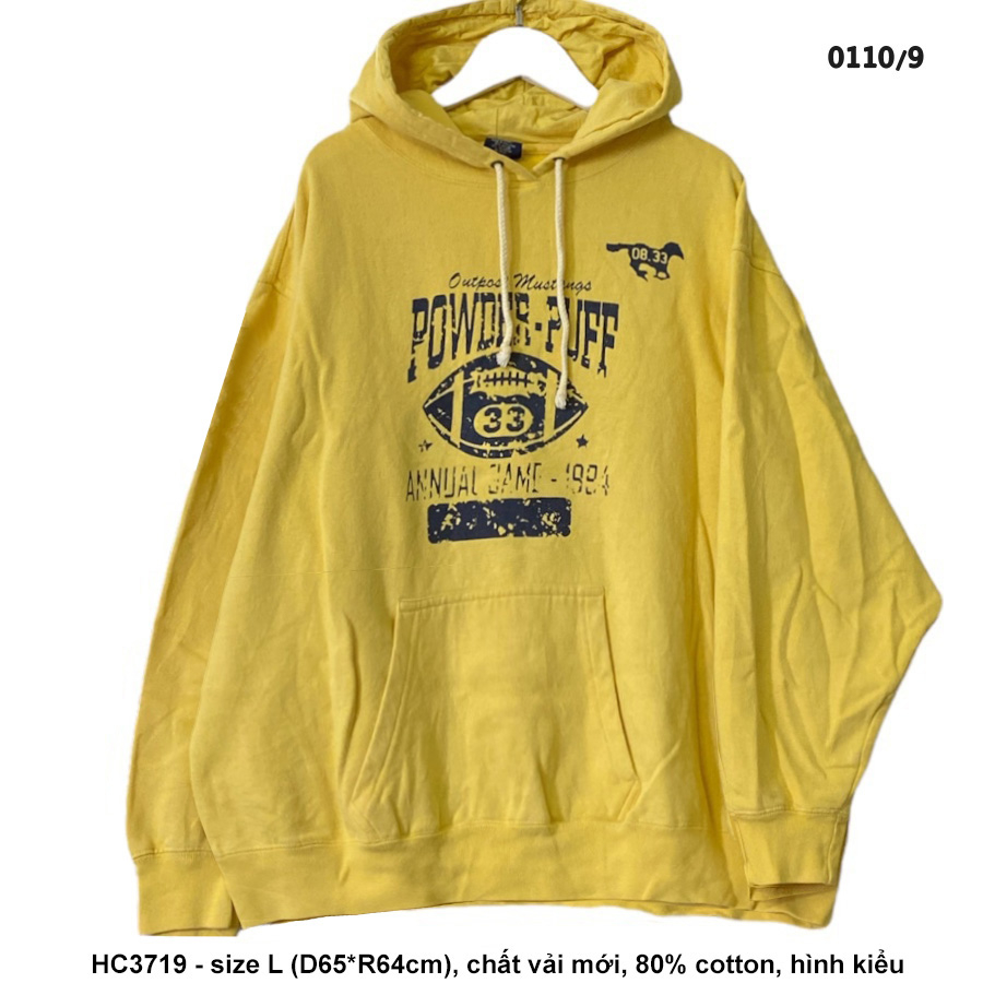 Áo Hoodie Oversize nữ, nam 2hand, chất dày, size lớn, form bồng - 051122-1