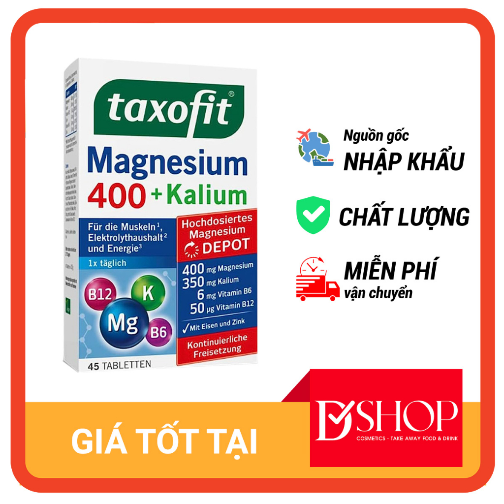 Magnesium 400 + Kalium 45 viên