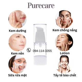 Chai Nhựa chân không 5ml 10ml 15ml 30ml chiết kem dưỡng, gel rửa tay, serum toner tinh dầu lotion du lịch - Đầu Xịt Giọt