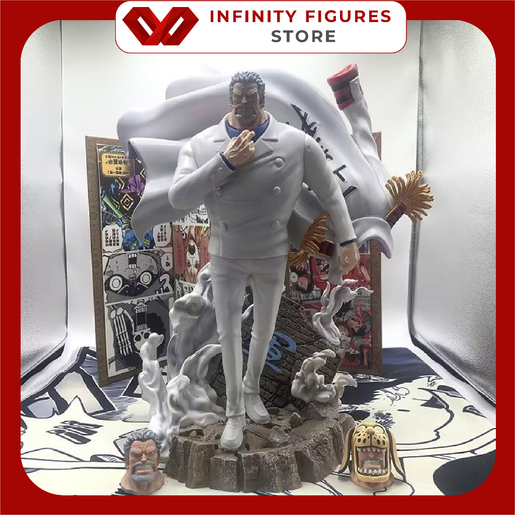 Mô hình nhân vật Phó Đô Đốc Garp anh hùng hải quân cao 43cm |Figure anime one piece đồ chơi decor trang trí làm quà tặng
