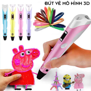 Đồ chơi thủ công bút vẽ 3d pen tạo hình ngộ nghĩnh - tặng kèm 4 cuộn mực 10m