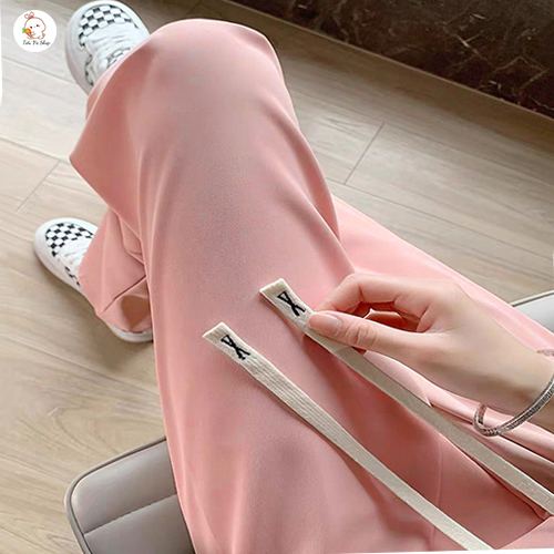 Quần Ống Rộng Nữ Suông dài Dây X Mẫu Mới Vải Chéo Hàn Mịn Mát Thời Trang Hàn Quốc Hè Thu M808
