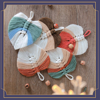 Trang trí tường phòng khách ATnhaxinh.vn handmade tết dây macrame,mành lá trang trí decor treo tường phòng ngủ