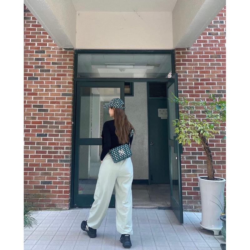 Túi MLB monogram xanh rêu CAM KẾT CHÍNH HÃNG