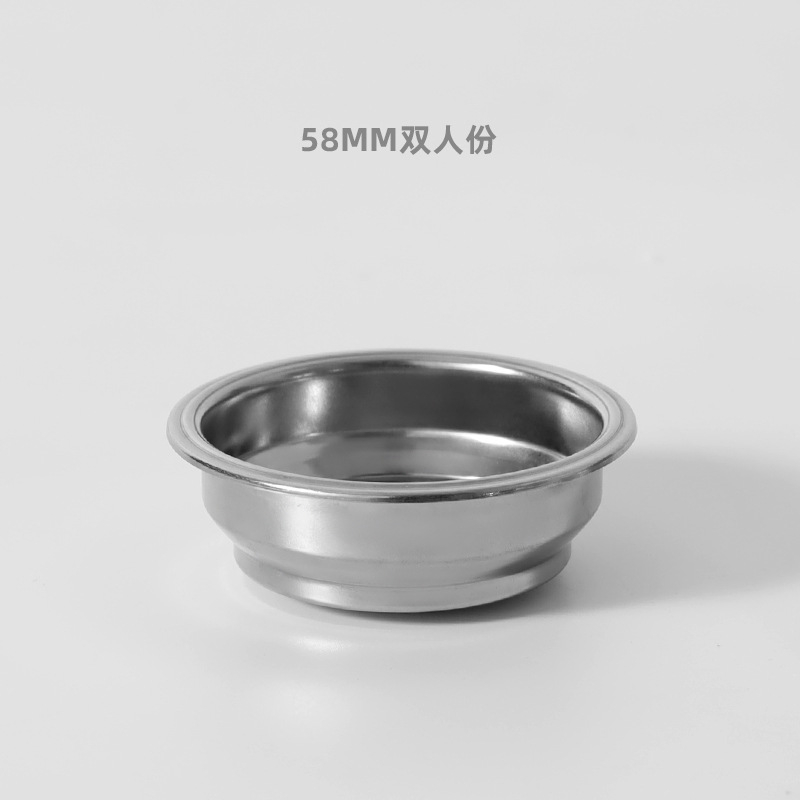 Giỏ lọc áp suất 2 đáy 58mm, Fillter 2 lớp máy pha cà phê Gemilai 3005e, 3200, 3605, Phin lọc Inox máy pha cà phê
