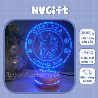 Đèn Led 3D Chelsea decor bàn học bàn làm việc quà tặng sinh nhật bạn trai có khắc tên