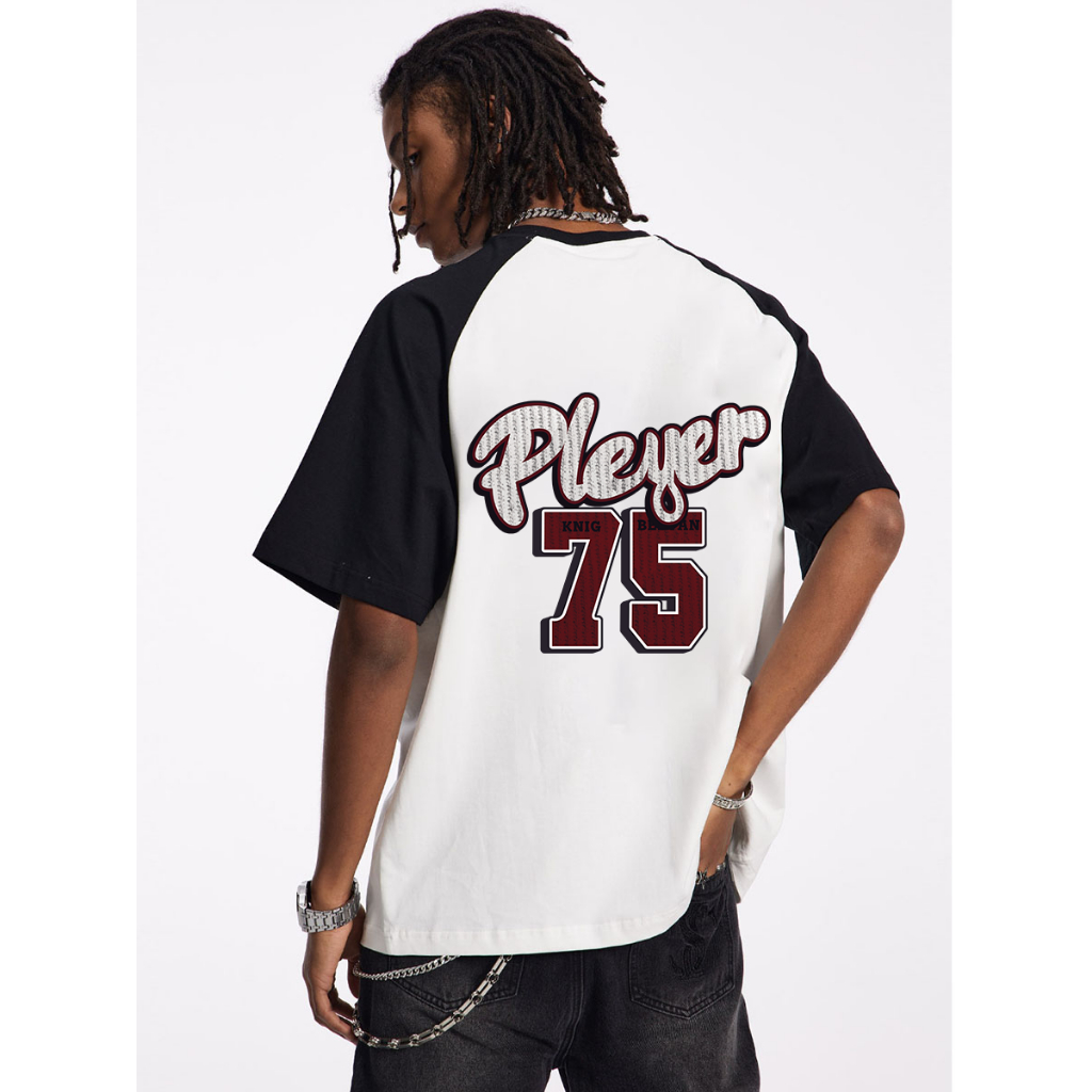 Eleclassm local brand Áo thun trắng oversize Pleyer75 thời trang nam vintage unisex 100%cotton áo phông local brand