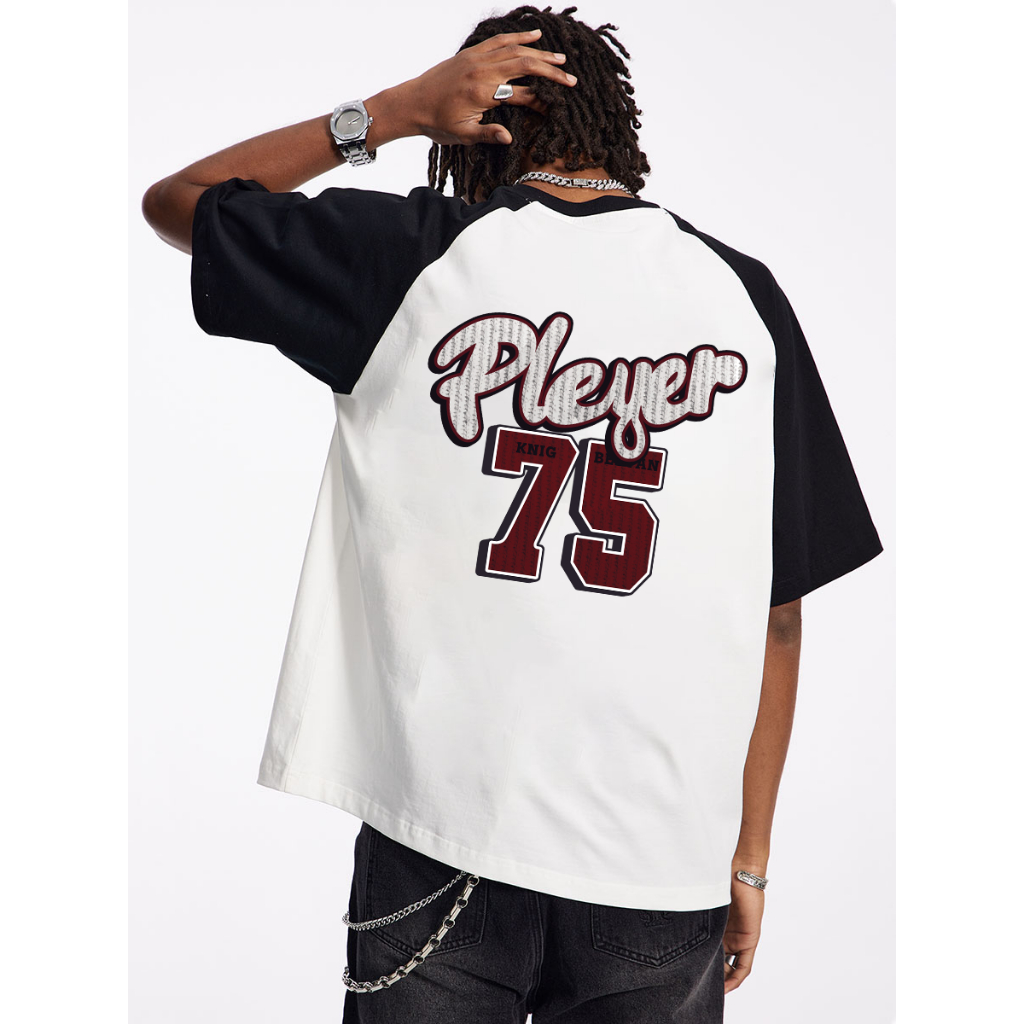 Eleclassm local brand Áo thun trắng oversize Pleyer75 thời trang nam vintage unisex 100%cotton áo phông local brand