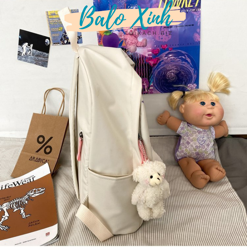 Balo đi học nữ xinh xắn cặp đi học nữ đáng yêu họa tiết thêu tay cute duyên dáng thời trang nhiều ngăn BLX10