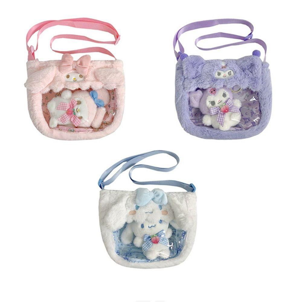 Túi đeo chéo hoạt hình mặt trong Kuromi - Cinnamon - Melody