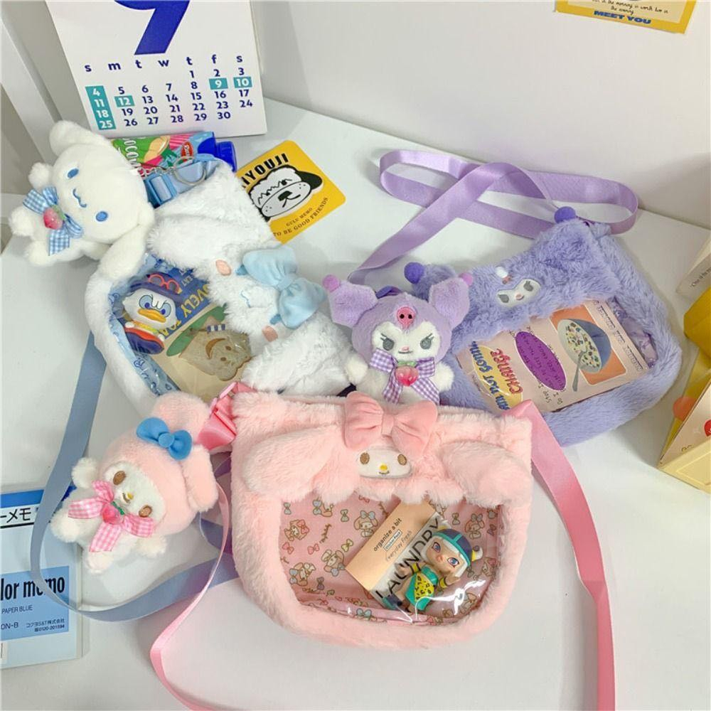 Túi đeo chéo hoạt hình mặt trong Kuromi - Cinnamon - Melody