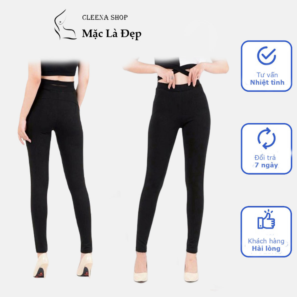 Quần legging nữ nâng mông chất cotton mịn co giãn tốt, hạn chế lộ chỗ nhạy cảm