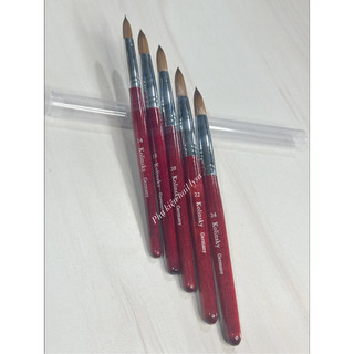 Cọ đắp bột cán gỗ kolinsky chính hãng - long cọ thường size chuẩn