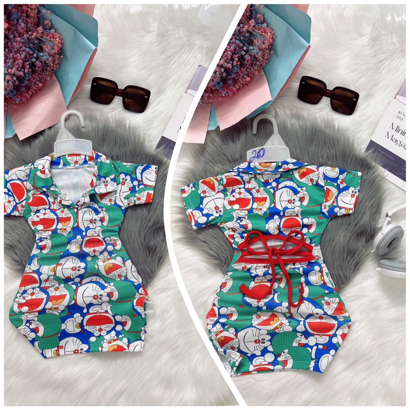 Body hở lưng tay ngắn cho bé