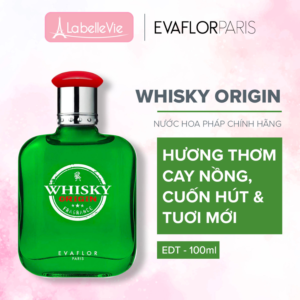 Nước hoa nam Evaflor Whisky Origin chính hãng Pháp hương thơm cay nồng cuốn hút 50ml