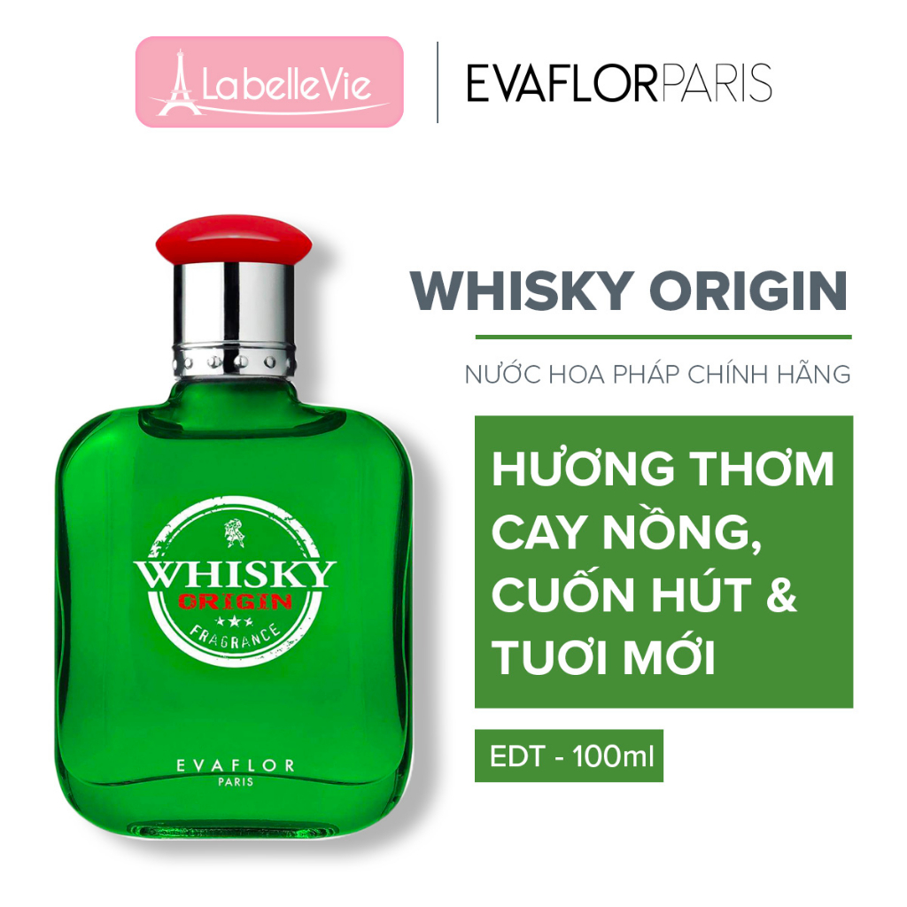Nước hoa nam Evaflor Whisky Origin chính hãng Pháp hương thơm cay nồng cuốn hút 50ml