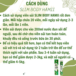 Viên sủi giảm cân slim body hamii giảm cân cấp tốc tan mỡ bụng giảm mỡ đùi