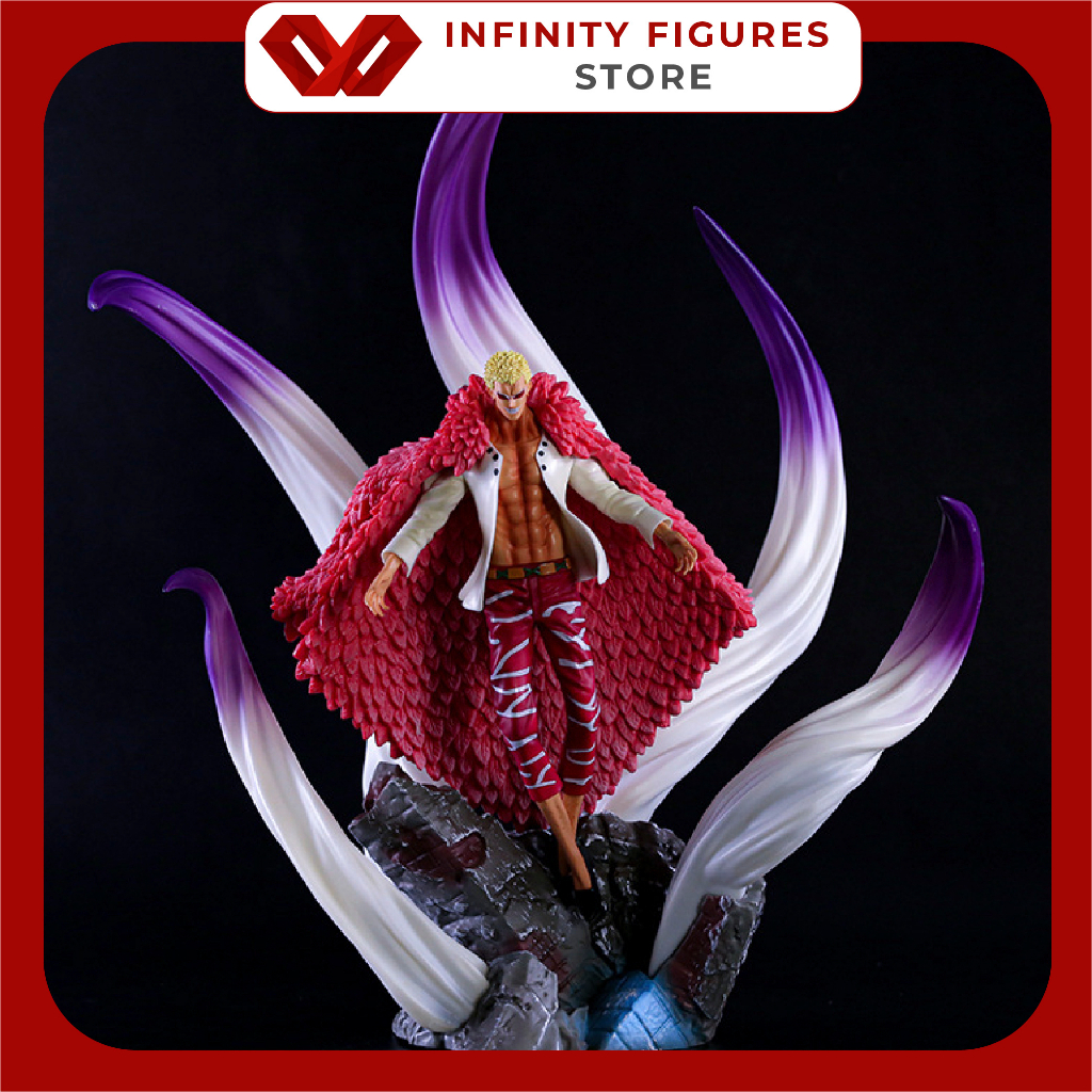 Mô hình nhân vật thiếu chủ Doflamingo hồng tơ cao 43cm siêu nét |Figure anime one piece đồ chơi decor trang trí làm quà