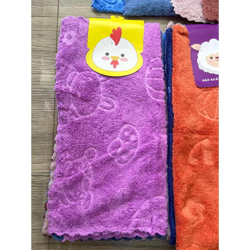 Combo 5 khăn vuông lau bếp giá rẻ, thấm hút tốt, nhanh khô