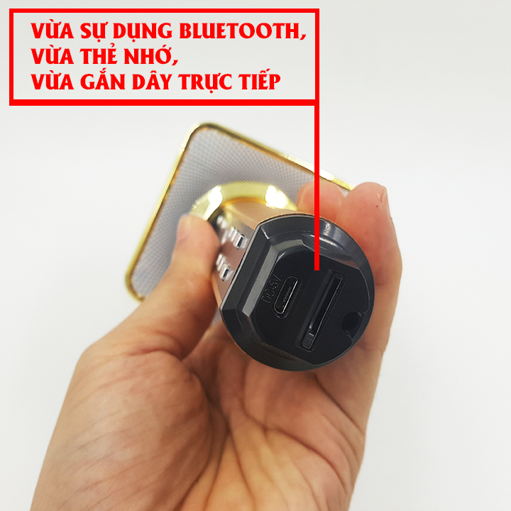 Micro karaoke bluetooth SD18 không dây kết nối trên điện thoại kèm loa 368