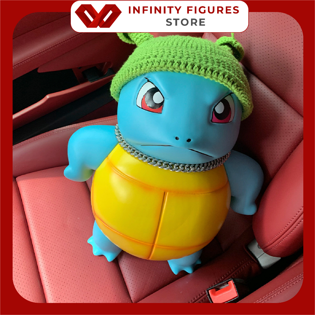 Mô hình nhân vật Rùa nước Squirtle tỷ lệ 1:1 cao 40cm |Figure anime pokemon đồ chơi decor trang trí làm quà tặng