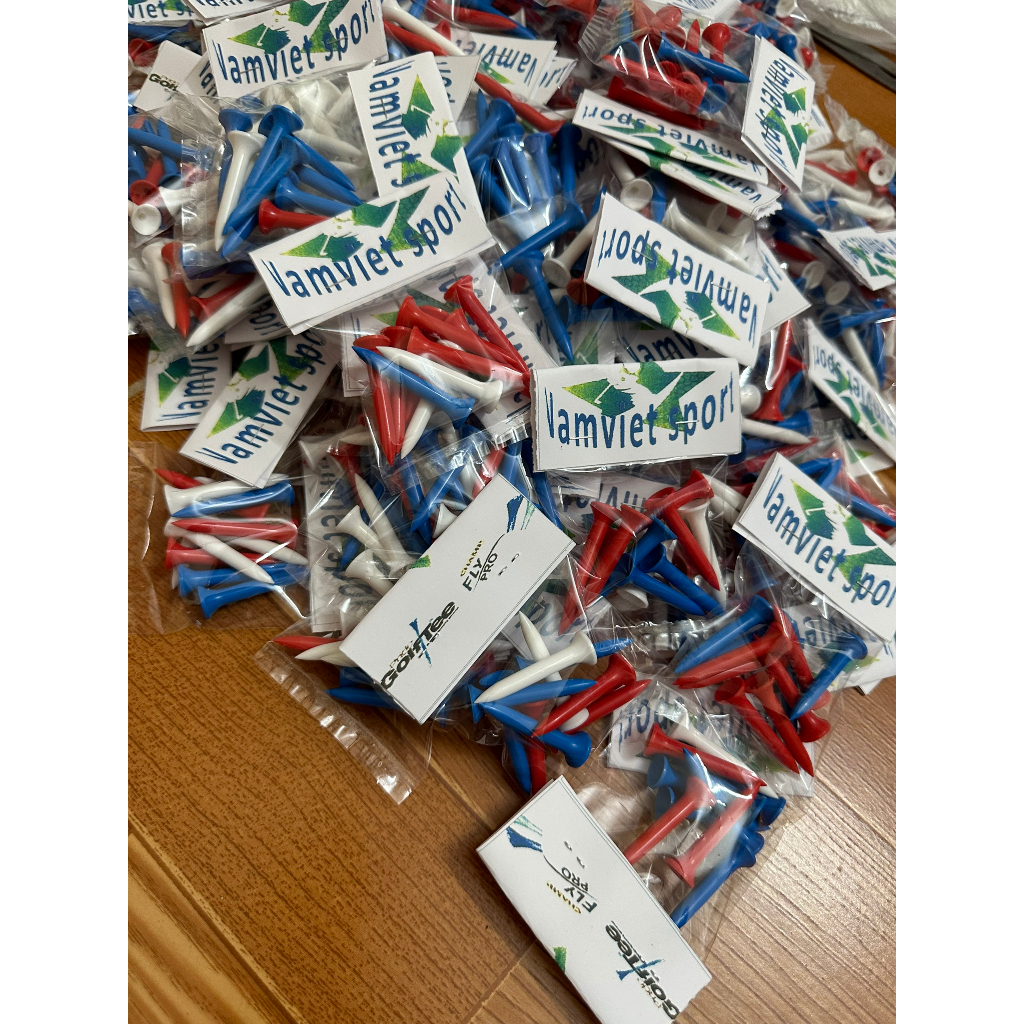 Tee golf gói 10 chiếc chất nhựa ngắn/dài