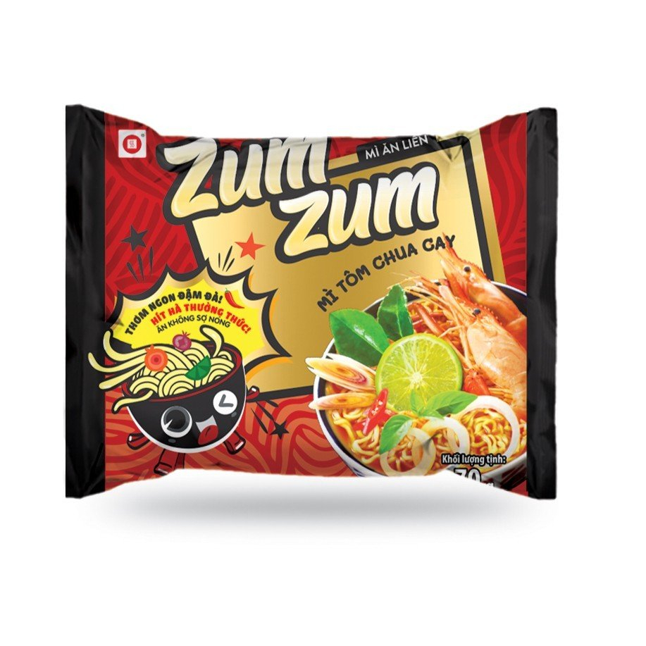 Mì ZumZum Tôm chua cay One One 70 gr ăn liền 1k MIHAMEX ba an tôm miền hảo gấu thùng 30 bình đại indomie trẻ em Zum Zum