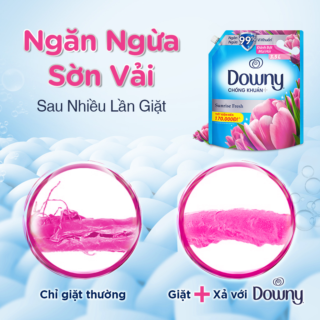 Nước Xả Vải Downy Nhiều Mùi Hương Túi 2.3L/ 2.35L