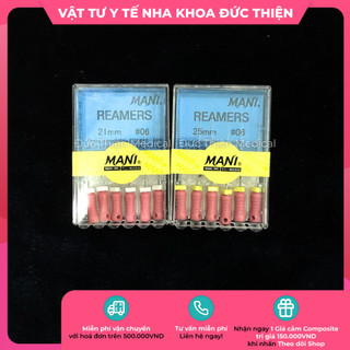 Trâm nội nha Reamers K Files nong dũa MANI số 6 - Vật tư nha khoa chính hãng