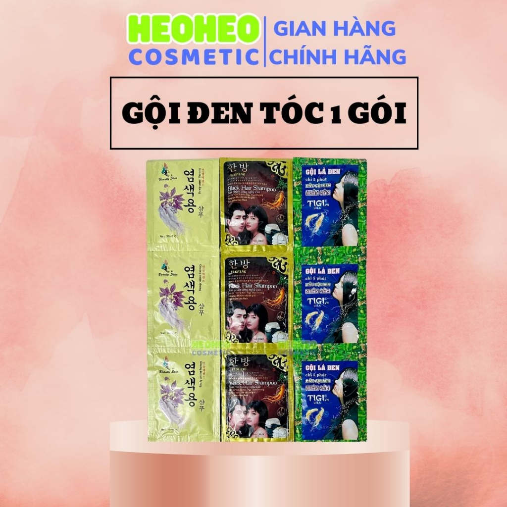 Dầu Gội Nhuộm Đen Tóc 30Ml Gội Là Đen Tigi, Chiết Xuất Từ Nhân Sâm An Toàn, Hiệu Quả, Dễ Sử Dụng Tại Nhà Không Gây Xót