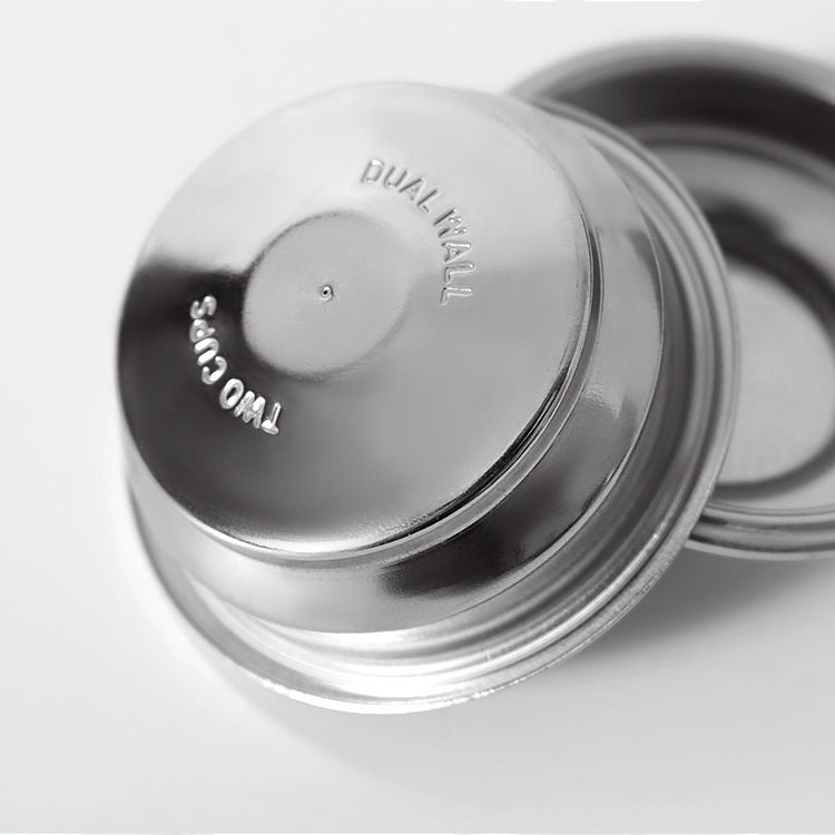 Giỏ lọc áp suất 2 đáy 58mm, Fillter 2 lớp máy pha cà phê Gemilai 3005e, 3200, 3605, Phin lọc Inox máy pha cà phê