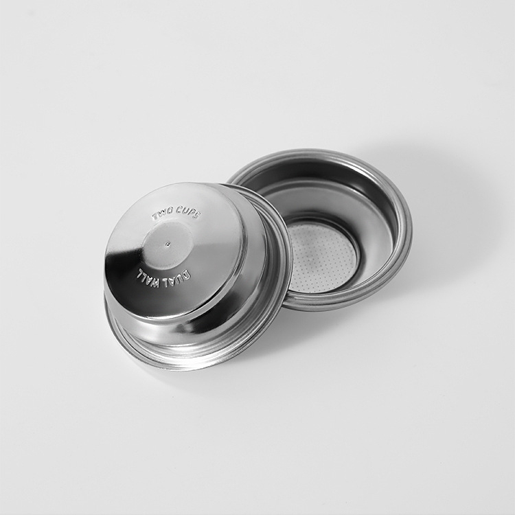 Giỏ lọc áp suất 2 đáy 58mm, Fillter 2 lớp máy pha cà phê Gemilai 3005e, 3200, 3605, Phin lọc Inox máy pha cà phê