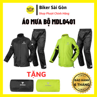 Áo mưa bộ motowolf mdl 0401- bộ áo mưa cao cấp motowolf siêu nhẹ