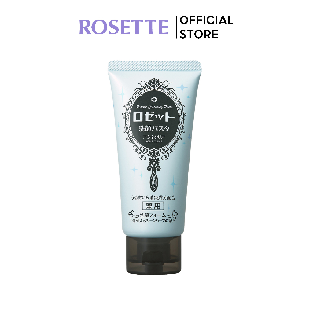 Sữa Rửa Mặt Làm Giảm Mụn Rosette Face Wash Pasta Acne Clear 120G