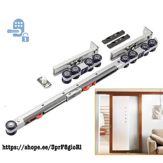 Bộ bánh xe treo cửa lùa giảm chấn 2 chiều cao cấp