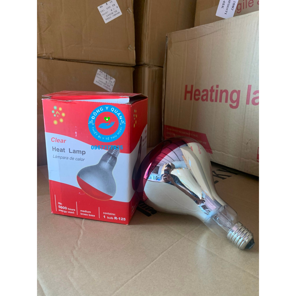 Bóng đèn hồng ngoại 275W - Đầu bóng dài phù hợp với tát cả các loại đui xoáy