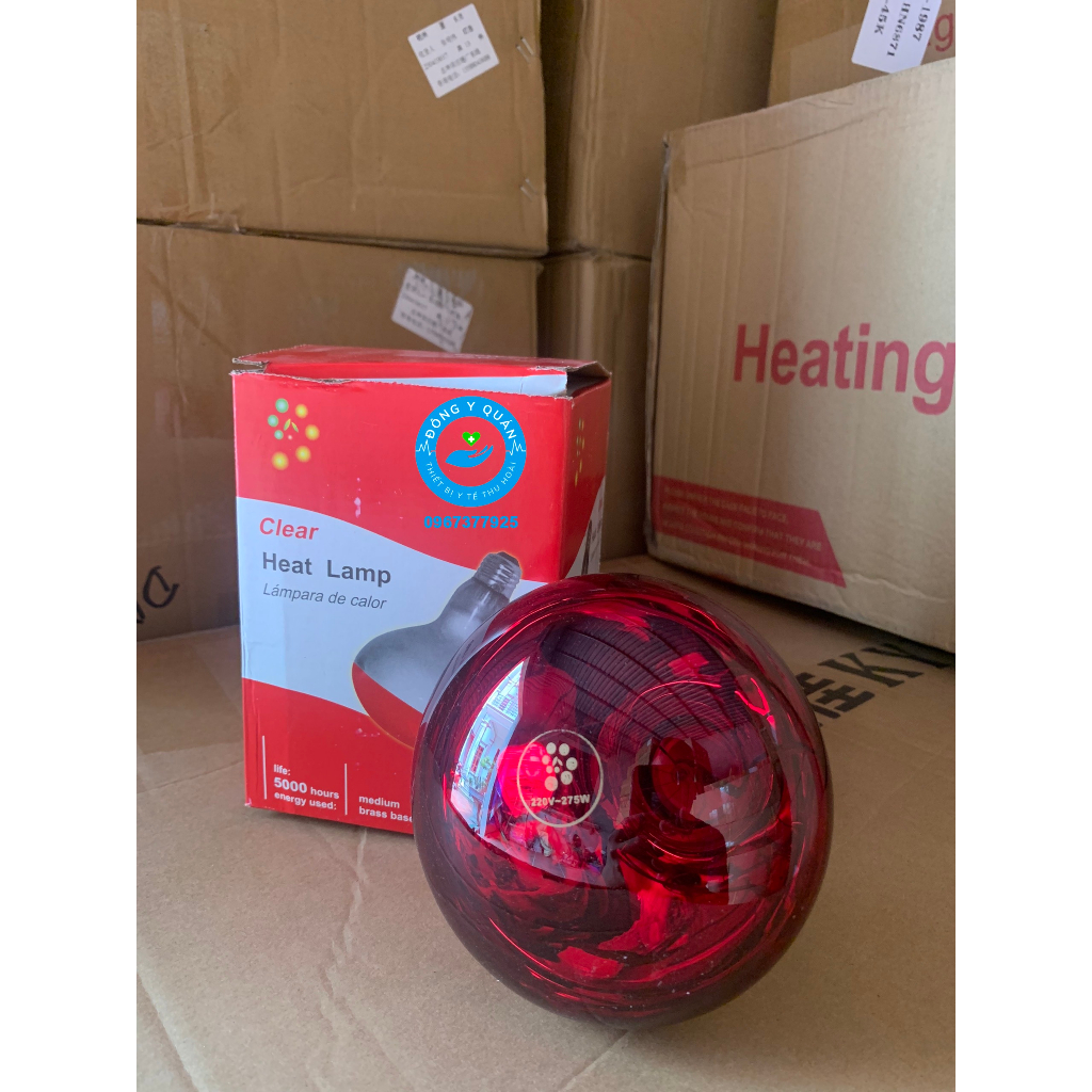 Bóng đèn hồng ngoại 275W - Đầu bóng dài phù hợp với tát cả các loại đui xoáy