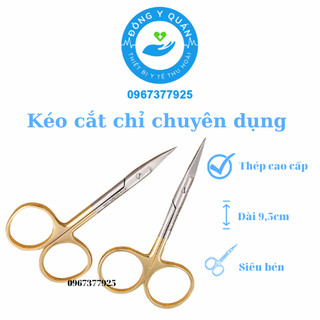 Kéo cắt chỉ - nhấn mí chuôi vàng- Siêu bén