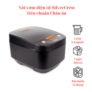 [Chính Hãng] Nồi cơm điện tử 1.8 lít SilverCrest, Tiêu chuẩn Đức, Lỗi 1 đổi 1, Bảo hành 12 tháng