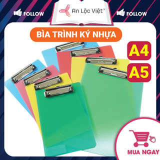 Bìa Trình Ký Nhựa khổ A4 dùng kẹp hồ sơ - kẹp tài liệu
