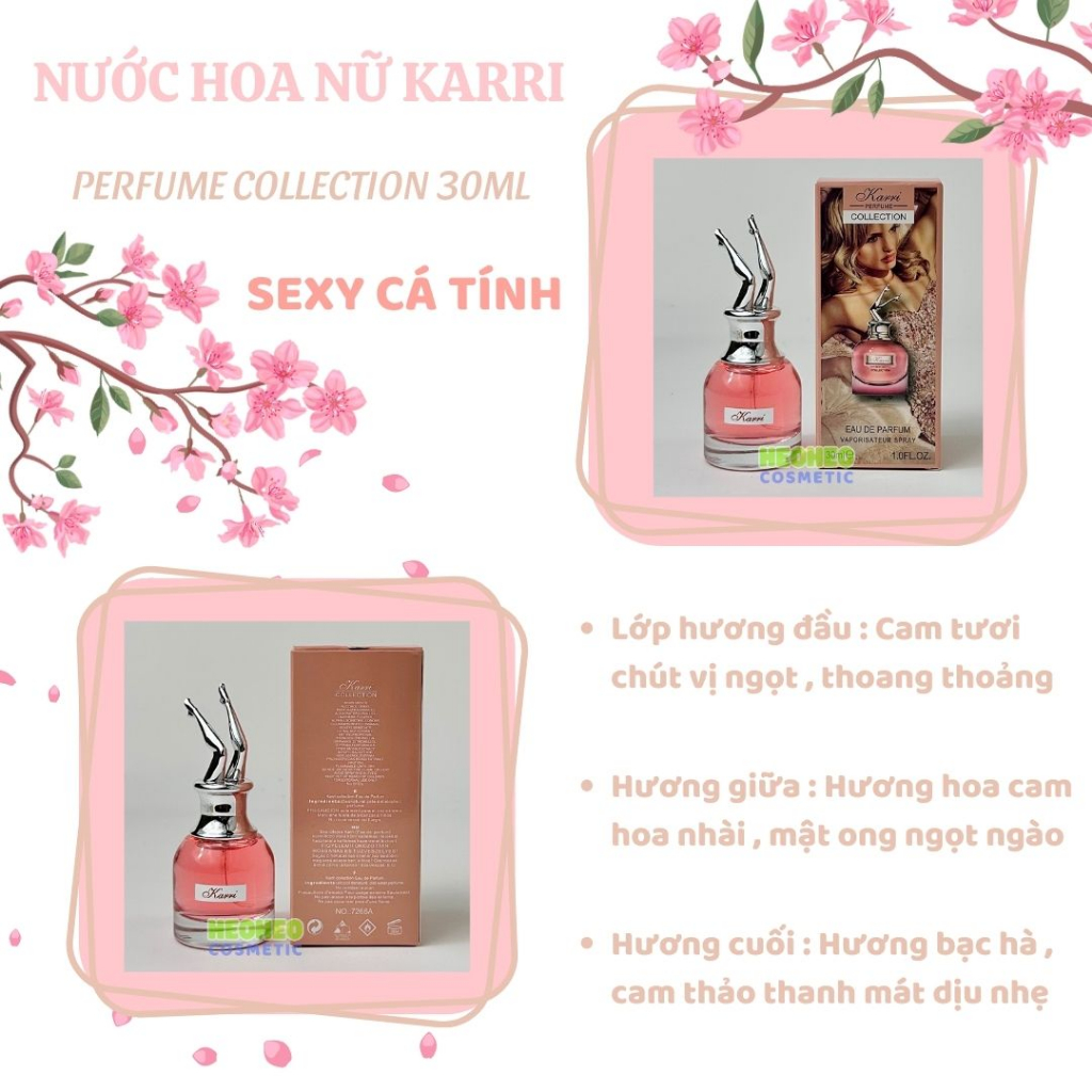 Nước hoa Nữ KARRI Perfume Collection 30ML nước hoa chân dài cô gái