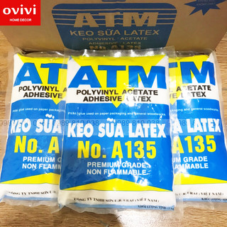 KEO SỮA ATM 1KG, keo sữa latex keo dán giấy dán tường, keo sữa làm slime, keo sữa dán sàn nhựa giả gỗ,làm tranh đính đá