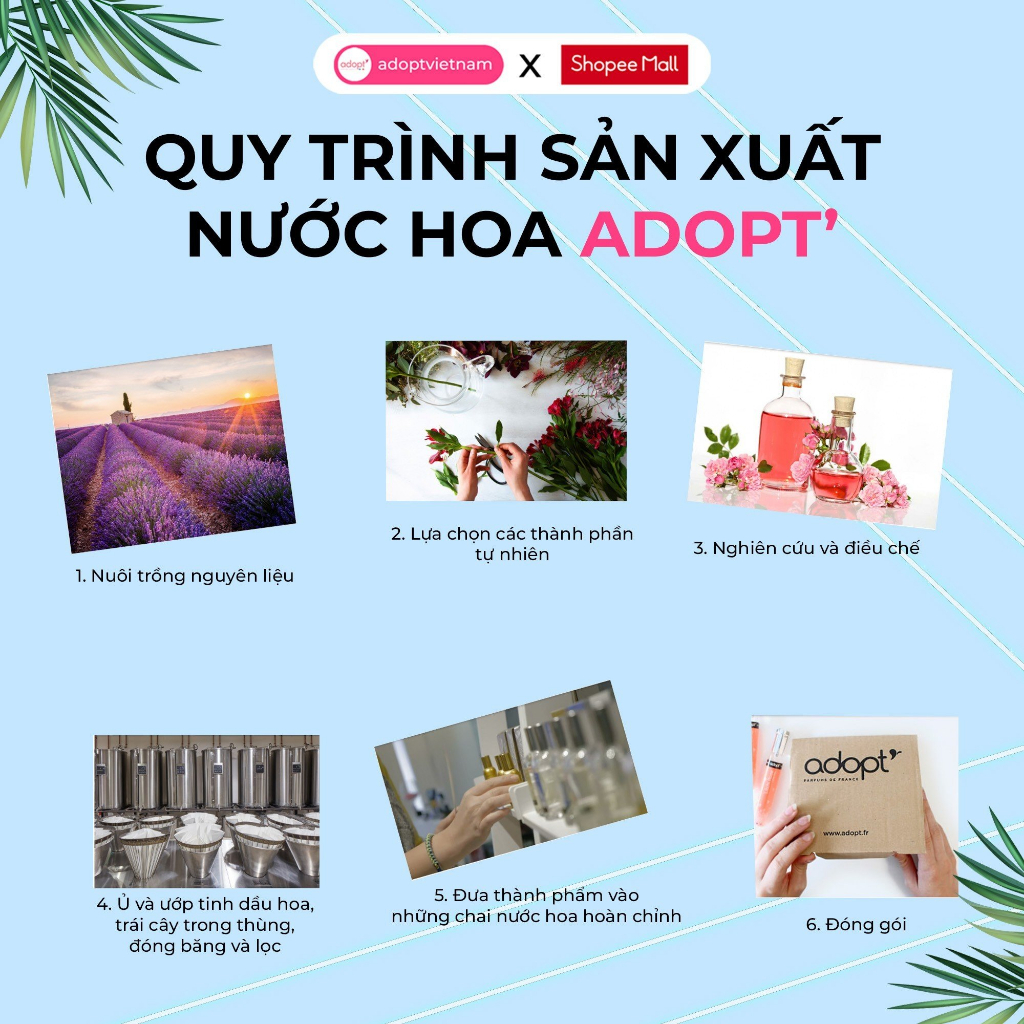 Nước hoa nam nữ Unisex Adopt Musc Blanc tinh dầu thơm chính hãng Pháp lưu hương lâu trong trẻo thuần khiết