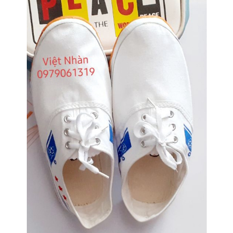 Giày bata trắng cho học sinh cấp 1, cấp 2, cấp 3, giày thể dục, giày đồng phục