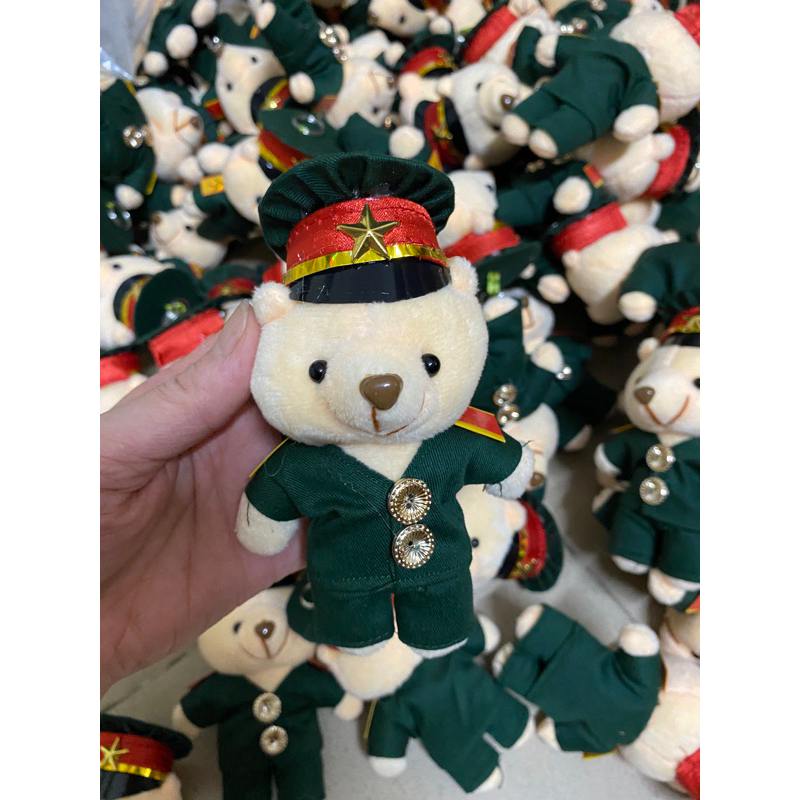 Móc gấu kèm nơ tóc cùng loại